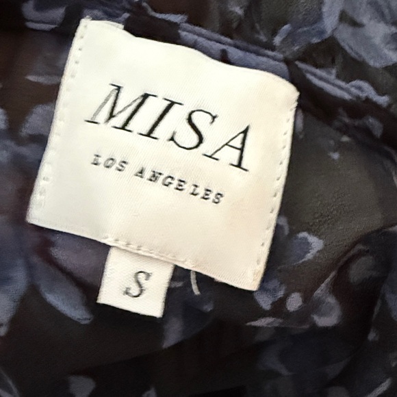 Misa Los Angeles Kidada Dress in Midnight Floral Maxi Chiffon - Picture 8 of 10